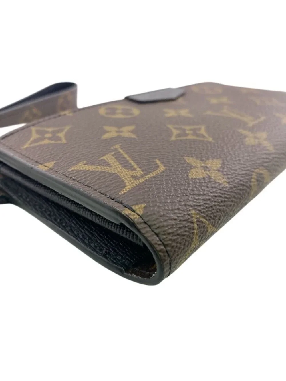 Louis Vuitton L-Shaped Zipper Clutch Strap Removable Zippy Dragonne Monogram